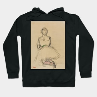 Dancer Kneeling, Seen from the Back by Edgar Degas Hoodie